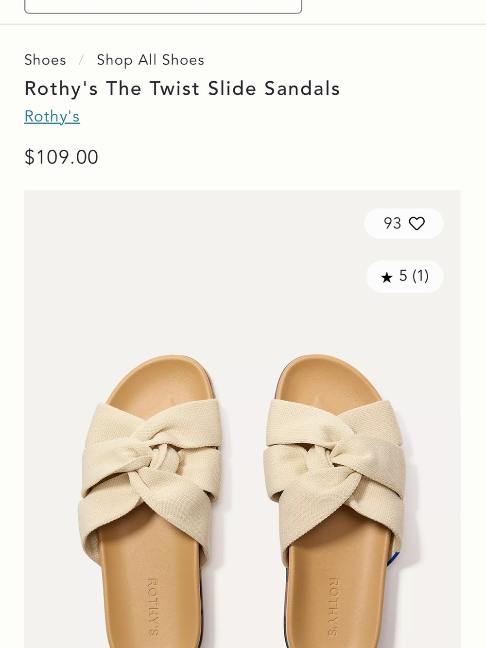 Rothy's The Twist Slide Sandals size 9.5 - Picture 6 of 6